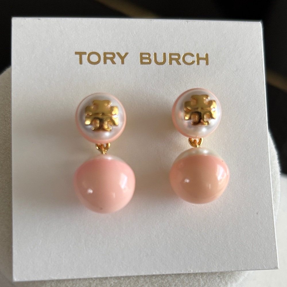 ⚜️Tory Burch Pearl and Blush Earrings⚜️